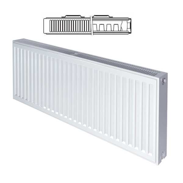 Stelrad Compact P+ Type 21 Double Panel Single Convector Radiator 600mm x 1400mm White 143773