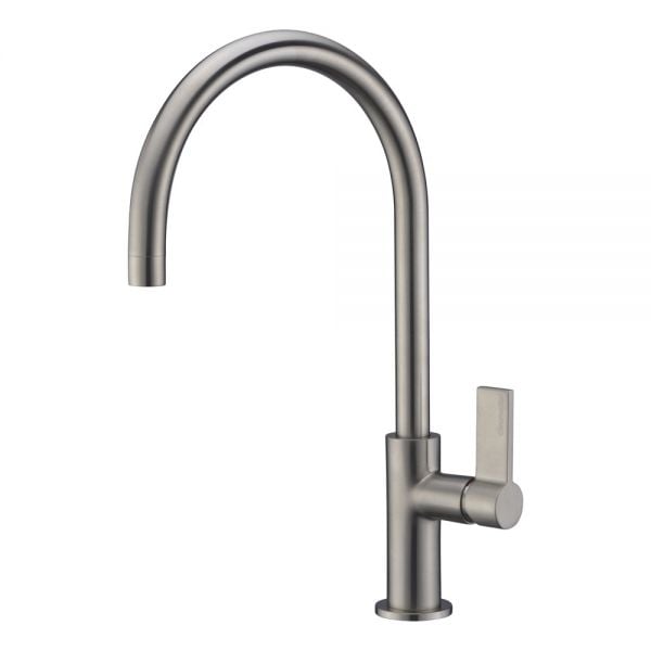 Clearwater Jovian C Single Lever Brushed Nickel Monobloc Kitchen Sink