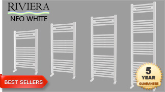 Riviera Neo White Ladder Towel Rails