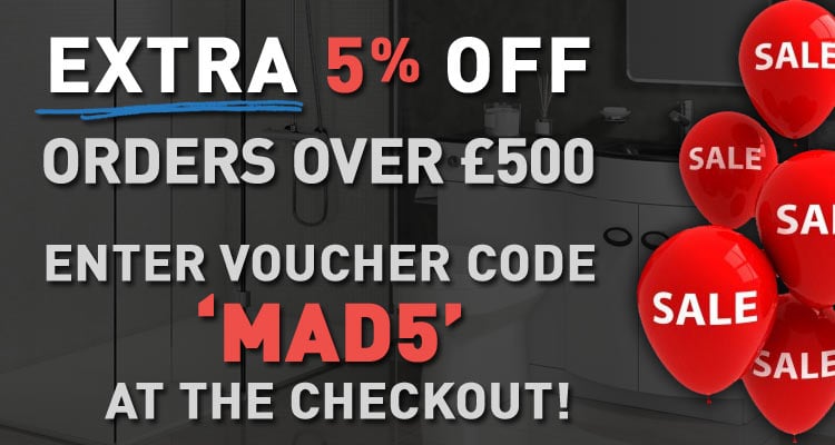 Sale - Extra 5 percent off orders over 500GBP with code MAD5