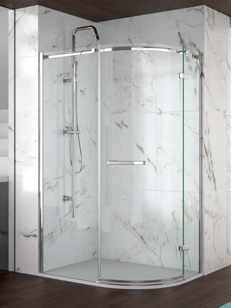 Merlyn Series 8 Frameless 1200 x 800 1 Door Hinged Offset Quadrant Shower  Enclosure - A0601HH