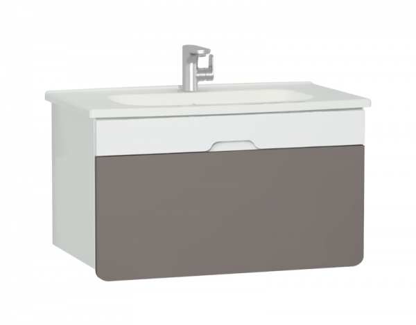 Vitra D Light 900 Matt White And Mink Washbasin And Unit 58138