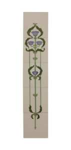 Carron Set of 10 Flowers With Swags Tiles LGC011