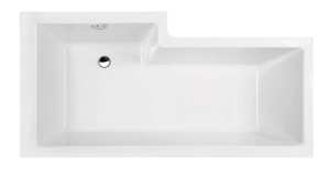 Nuie Square Right Hand Shower Bath 1500mm WBS1585R