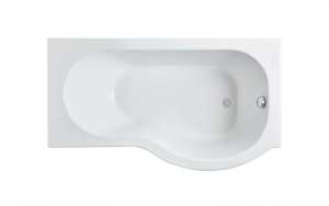 Nuie P Shape Right Hand Shower Bath 1600mm WBP1685R