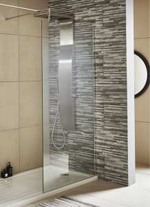 Nuie 700mm Wetroom Screen and Support Bar WRSC070