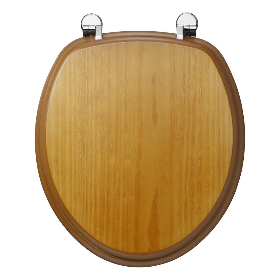 Ideal Standard Traditional Toilet Seat And Cover - Pine Effect - E3800