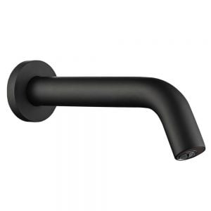 JTP VOS Matt Black Wall Mounted Sensor Basin Spout