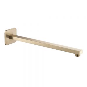 JTP HIX Brushed Brass 400mm Square Ceiling Mounted Shower Head