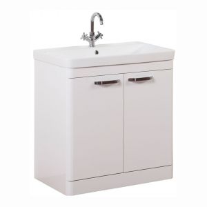 Kartell Options 800 White Floor Standing Vanity Unit and Basin