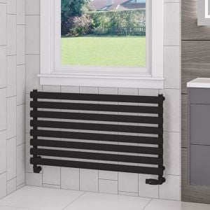 Eastbrook Tunstall 560 x 1000 Matt Black Designer Towel Rail