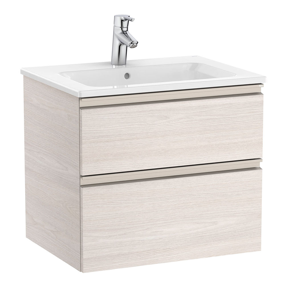 Roca The Gap Unik 600mm Nordic Ash Wall Hung Vanity Unit And Basin