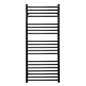 JIS Sussex Ashdown Black 1250mm x 620mm ELECTRIC Stainless Steel Towel Rail