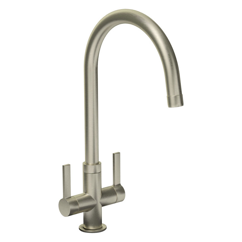 Abode Pico Brushed Nickel Monobloc Kitchen Mixer Tap At1227