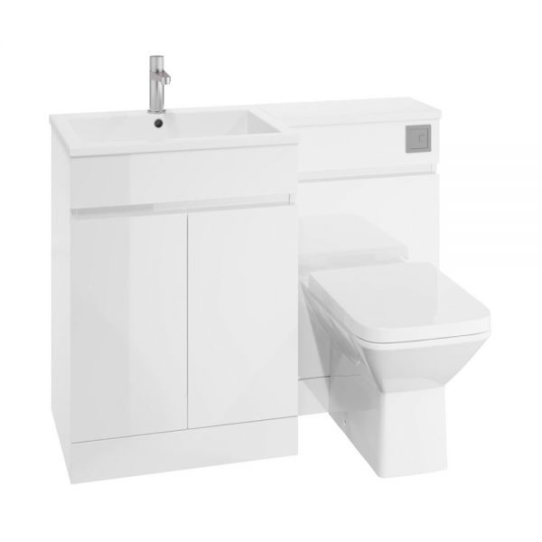 Apex Waterguard White 1100 Vanity and WC Unit Pack Left Hand ...