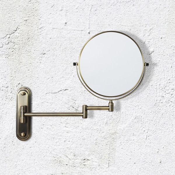 Origins Living Taylor Aged Brass 200 x 200 Magnifying Bathroom Mirror #2