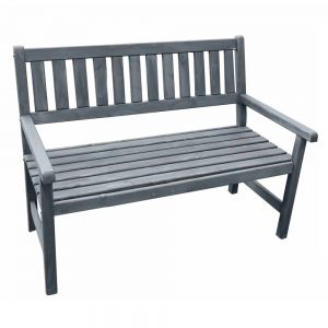 Promex Grey Johanna 2 Seater Wooden Garden Bench
