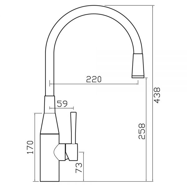 Clearwater Morpho Flex Single Lever Brushed Nickel Monobloc Kitchen ...