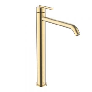 Crosswater 3ONE6 Lever Brushed Brass Effect Tall Basin Mixer Tap