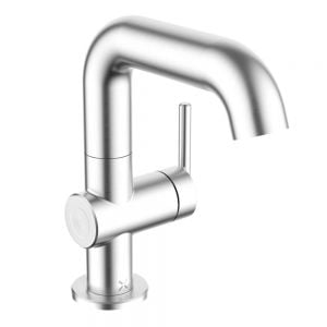 Crosswater 3ONE6 Lever Stainless Steel Mono Basin Mixer Tap with Side Lever