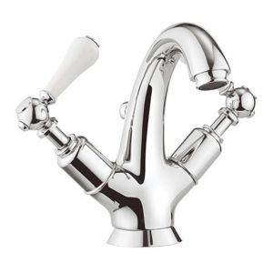 Crosswater Belgravia Lever Chrome High Neck Mono Basin Mixer Tap with Pop Up Waste
