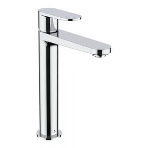 Crosswater Drift Chrome Tall Basin Mixer Tap with Click Clack Waste