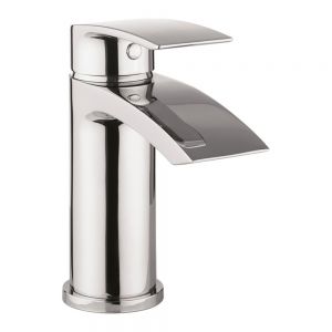 Crosswater Flow Chrome Mono Basin Mixer Tap with Click Clack Waste