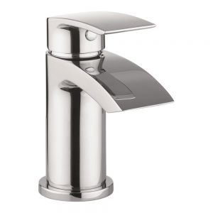 Crosswater Flow Chrome Mini Basin Mixer Tap with Click Clack Waste