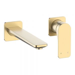 Crosswater Fuse Brushed Brass Wall Mounted Basin Mixer Tap