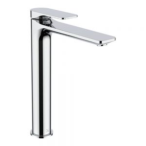 Crosswater Fuse Chrome Tall Basin Mixer Tap with Click Clack Waste