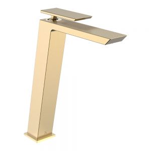 Crosswater Limit Brushed Brass Tall Basin Mixer Tap