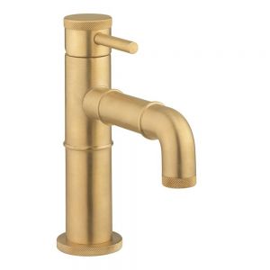 Crosswater MPRO Industrial Unlacquered Brushed Brass Mono Basin Mixer Tap