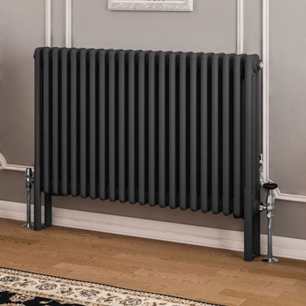 Eastbrook Imperia 600 x 1010 Matt Anthracite 3 Column Radiator - 41.0416