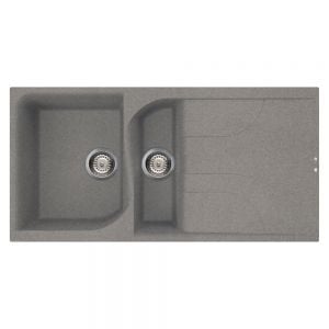 Reginox Ego 475 Titanium 1.5 Bowl Inset Granite Kitchen Sink 1000 x 500mm