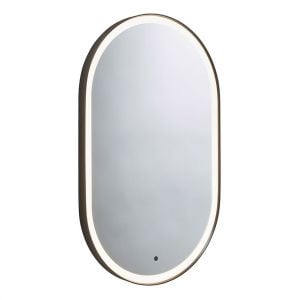 Roper Rhodes Frame Black 500 x 800mm Illuminated Pill Bathroom Mirror