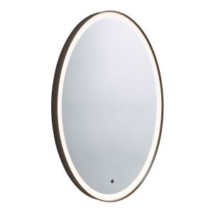 Roper Rhodes Frame Black 500 x 700mm Illuminated Oval Bathroom Mirror