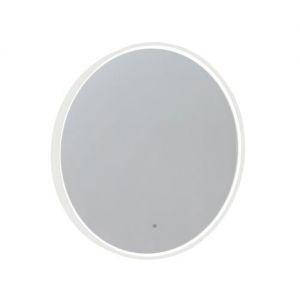 Roper Rhodes Frame Gloss White 600mm Illuminated Circular Bathroom Mirror