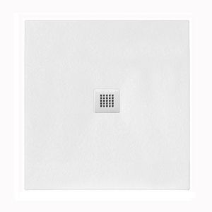 Tissino Giorgio2 1200 x 1200 Square White Slate Effect Shower Tray