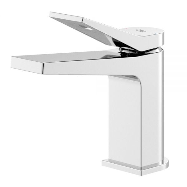 Hudson Reed Soar Chrome Mono Basin Mixer Tap with Push Button Waste ...