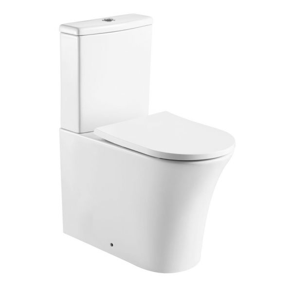 Kartell Kameo Back To Wall Close Coupled Rimless WC with Cistern and ...