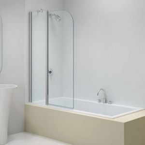 Merlyn Two Panel Folding Curved Easy Fit Bath Screen MB3AFLEX