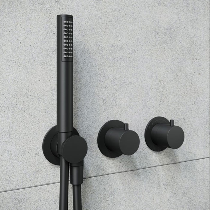 Crosswater Module Matt Black 2 Outlet Thermostatic Shower Valve and ...