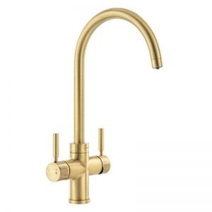 Abode Pronteau Propure Brushed Brass 4 in 1 Boiling Hot and Filtered Cold Water Kitchen Mixer Tap and Tank
