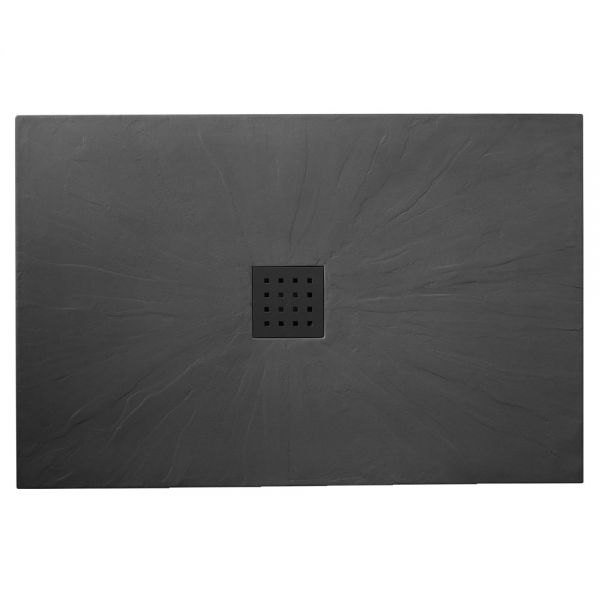 Doccia Pizarra Anthracite Natural Slate Effect Shower Tray 1000 x 800mm