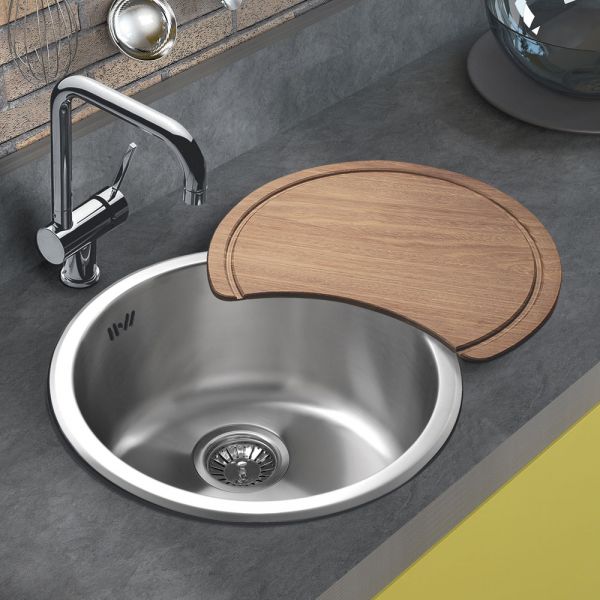 Clearwater Arco 1 Bowl Inset Stainless Steel Kitchen Sink 440 x 440