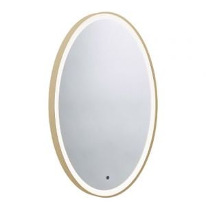 Roper Rhodes Frame Brushed Brass 500 x 700mm Illuminated Oval Bathroom Mirror