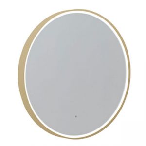 Roper Rhodes Frame Brushed Brass 600mm Illuminated Circular Bathroom Mirror