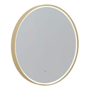 Roper Rhodes Frame Brushed Brass 800mm Illuminated Circular Bathroom Mirror
