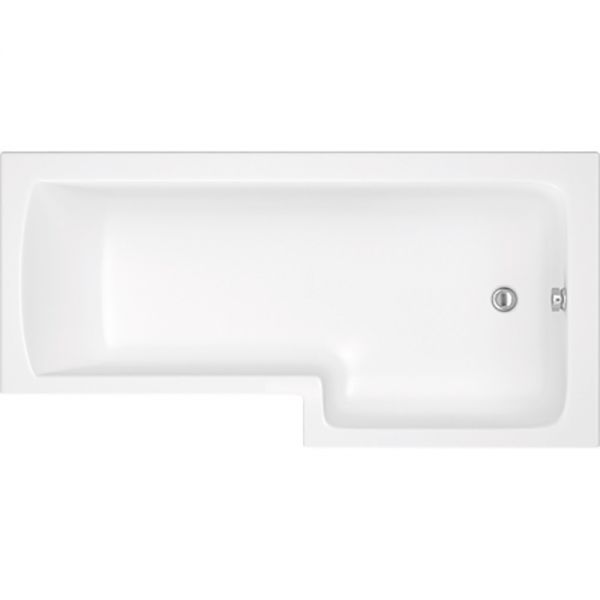 Synergy Berg 1700 x 700 0 Tap Hole Right Handed L Shape Reinforced Shower Bath Tub