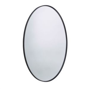 Roper Rhodes Thesis Black Frame 500 x 700mm Oval Bathroom Mirror